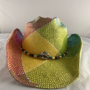 Som Her multi color girly cowgirl hat